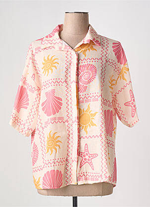 Chemisier manches courtes manches courtes rose LOVIKA femme