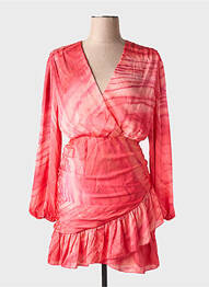 Robe courte manches longues manches longues rouge LE DRESSING DE CLOE femme