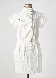 Robe courte manches courtes manches courtes blanc CIMINY femme