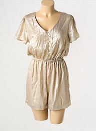 Combishort coupe cintrée manches courtes or SEASON femme