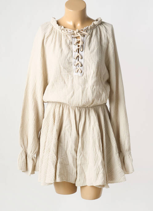 Robe courte beige JOYNA pour femme