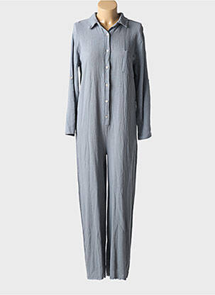 Combi-pantalon fermeture boutonnée sur le devant manches longues gris GINETTE MIAMI femme