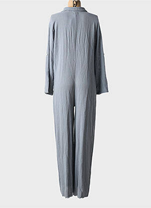 Combi-pantalon fermeture boutonnée sur le devant manches longues gris GINETTE MIAMI femme