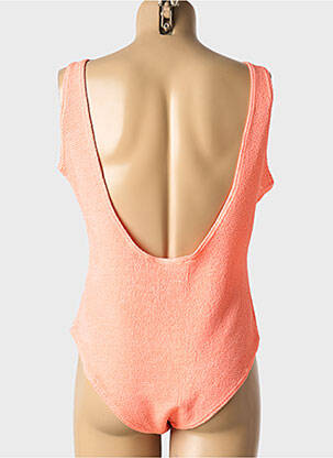 Maillot de bain 1 pièce stretch orange JS MILLENIUM femme