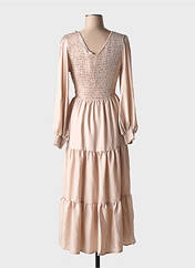 Robe longue beige ELLI WHITE pour femme seconde vue