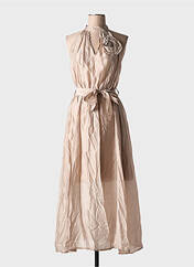 Robe longue marron LUMINE pour femme seconde vue