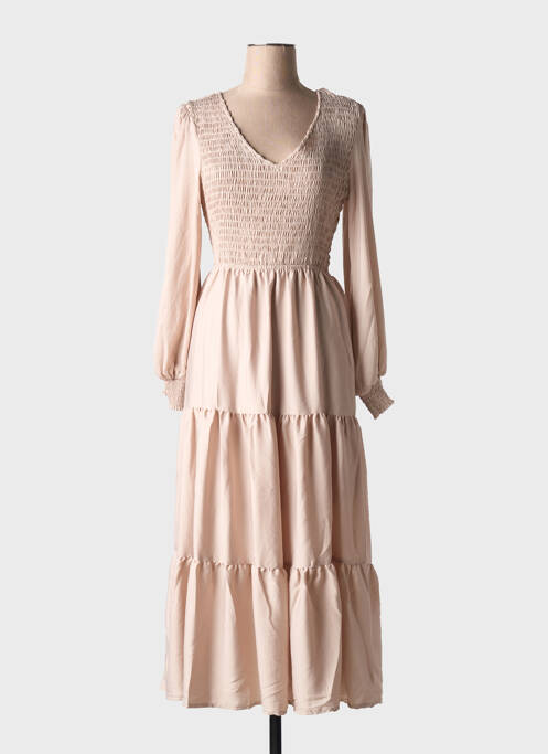 Robe longue beige ELLI WHITE pour femme