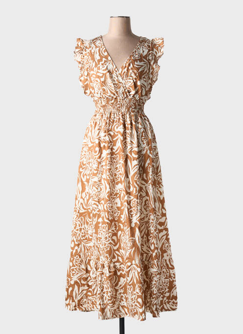 Robe longue marron MISS SARA FASHION pour femme