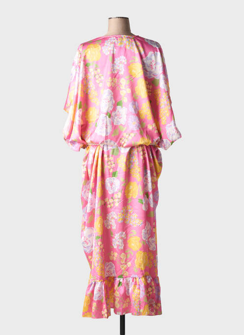 Robe longue rose GINETTE MIAMI pour femme