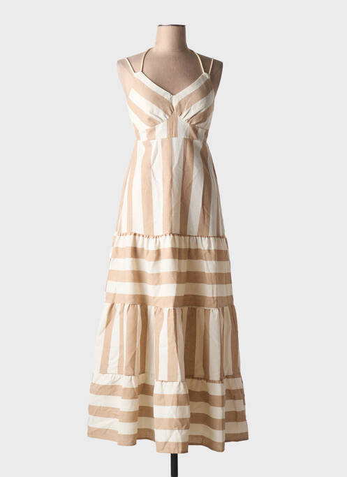 Robe mi-longue beige SEASON pour femme