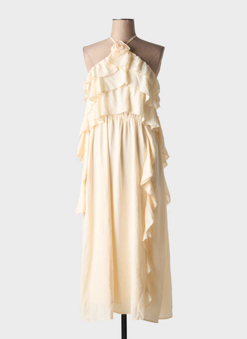 Robe mi-longue jaune ELLI WHITE pour femme