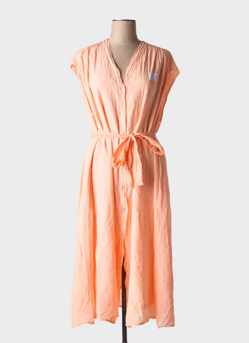 Robe mi-longue orange GINETTE MIAMI pour femme