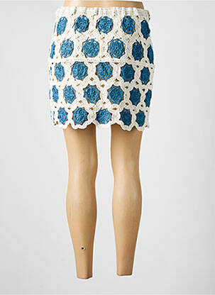 Jupe courte coupe droite bleu OUI femme