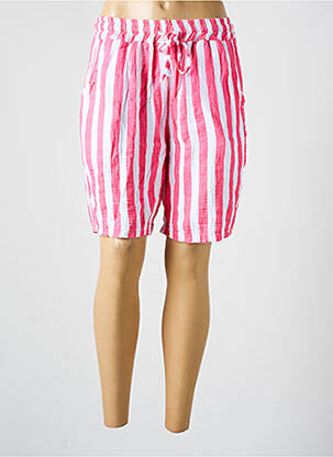 Bermuda taille élastique taille normale rose LACOMY femme