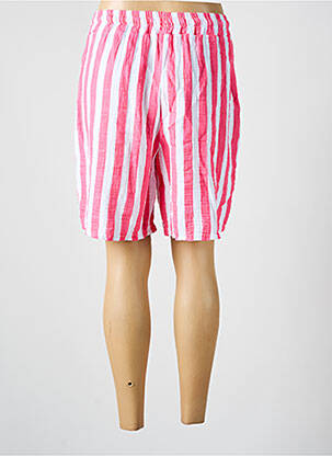 Bermuda taille élastique taille normale rose LACOMY femme