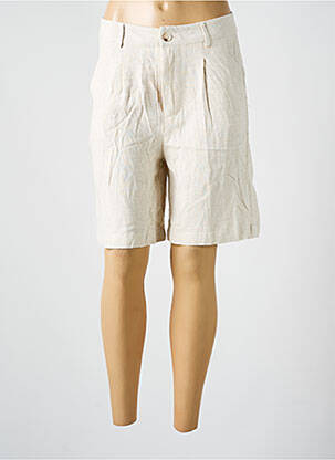Bermuda coupe droite taille normale beige KY CREATION femme