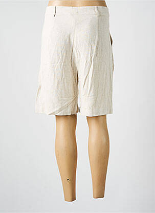 Bermuda coupe droite taille normale beige KY CREATION femme