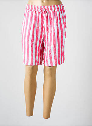 Bermuda taille élastique taille normale rose LACOMY femme