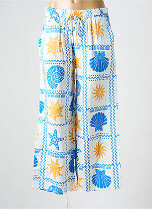 Pantalon large poches taille normale bleu ALLEN & JO femme