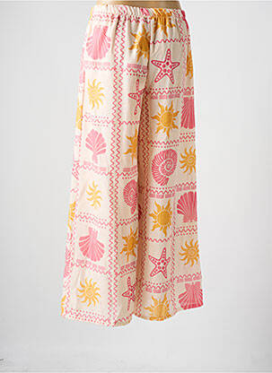 Pantalon large poches taille normale rose LOVIKA femme