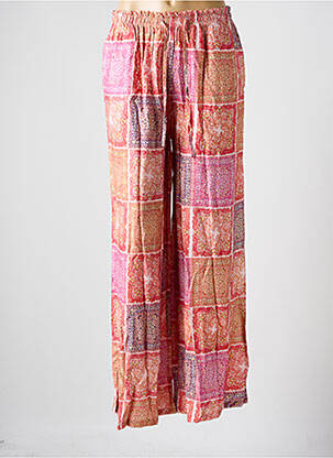 Pantalon large tissage popeline taille normale rose JS MILLENIUM femme