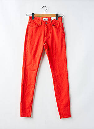 Jeans coupe slim stretch taille normale rouge ONLY femme