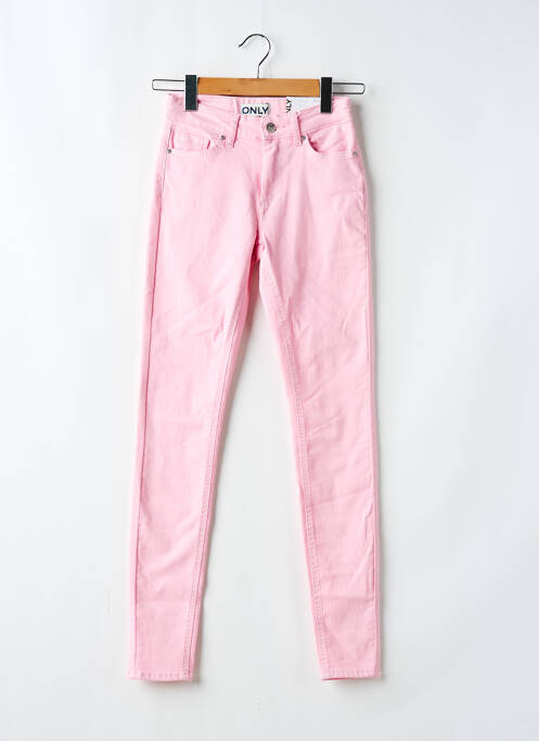 Jeans coupe slim rose clair ONLY pour femme