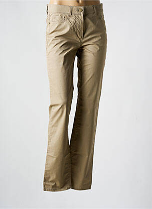 Pantalon slim tissage popeline taille normale beige ATELIER GARDEUR femme