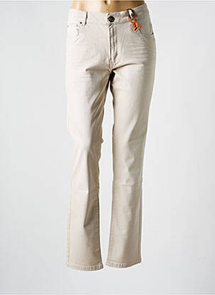 Jeans coupe slim stretch taille normale beige PARA MI femme