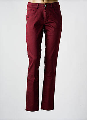 Jeans coupe slim stretch taille normale rouge PARA MI femme