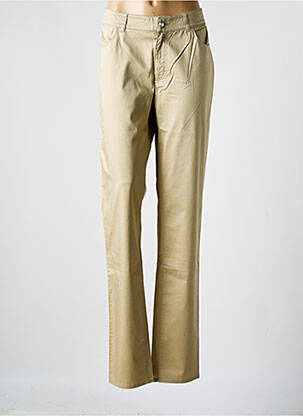 Pantalon slim tissage popeline taille normale beige ARMANI femme