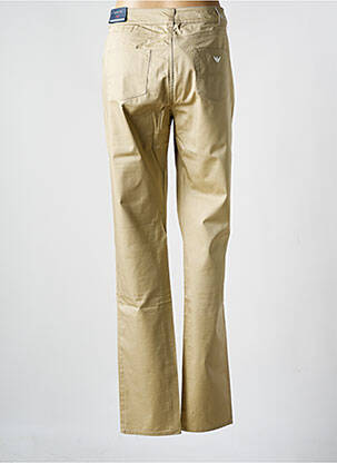 Pantalon slim tissage popeline taille normale beige ARMANI femme
