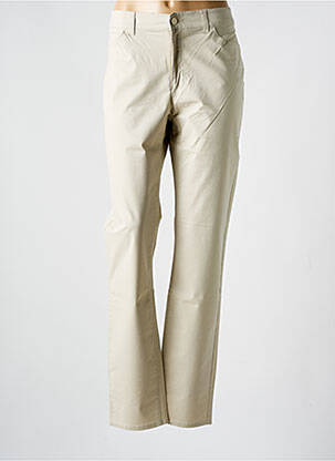 Pantalon slim tissage popeline taille normale beige ARMANI femme
