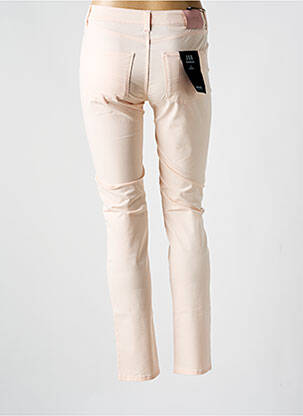 Pantalon slim tissage popeline taille normale rose ARMANI femme