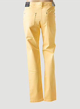 Pantalon slim tissage popeline taille normale jaune JOCAVI femme