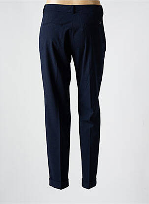 Pantalon chino fermeture zippée sous rabat boutonné taille normale bleu JOCAVI femme
