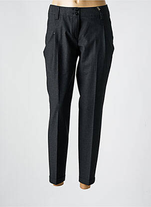 Pantalon chino fermeture zippée sous rabat boutonné taille normale noir GARDEUR femme