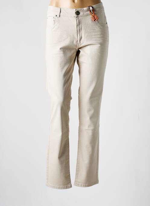 Jeans coupe slim beige PARA MI pour femme