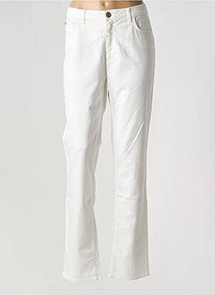 Jeans coupe droite stretch taille normale blanc TRUSSARDI JEANS femme