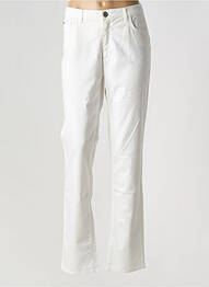 Jeans coupe droite stretch taille normale blanc TRUSSARDI JEANS femme