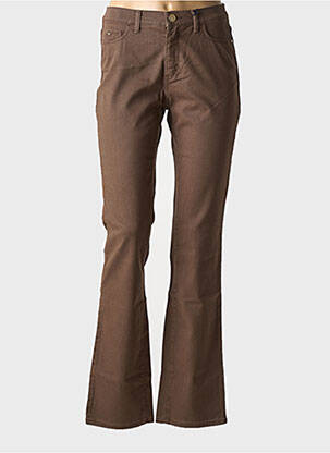 Pantalon flare stretch taille normale marron TRUSSARDI JEANS femme