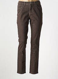 Jeans coupe slim stretch taille normale marron TRUSSARDI JEANS femme