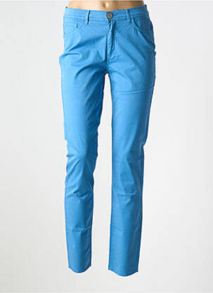 Pantalon slim tissage popeline taille normale bleu TRUSSARDI JEANS femme