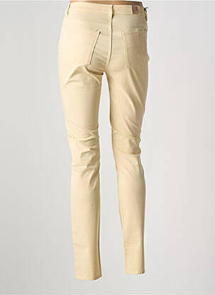 Pantalon slim tissage popeline taille normale jaune TRUSSARDI JEANS femme