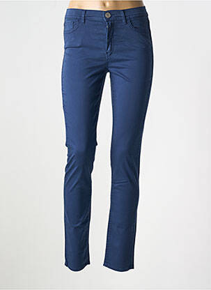Pantalon slim tissage popeline taille normale bleu TRUSSARDI JEANS femme