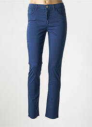 Pantalon slim tissage popeline taille normale bleu TRUSSARDI JEANS femme