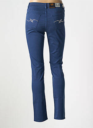 Pantalon slim tissage popeline taille normale bleu TRUSSARDI JEANS femme