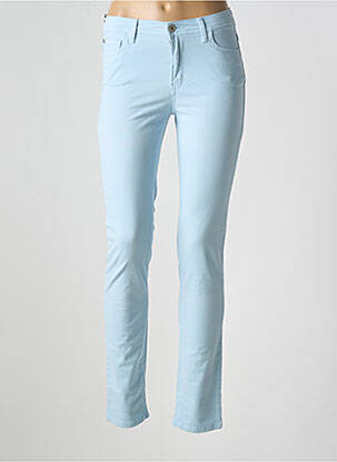 Pantalon slim tissage popeline taille normale bleu TRUSSARDI JEANS femme