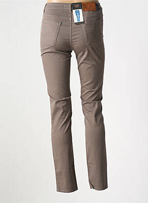 Pantalon slim tissage popeline taille normale marron TRUSSARDI JEANS femme