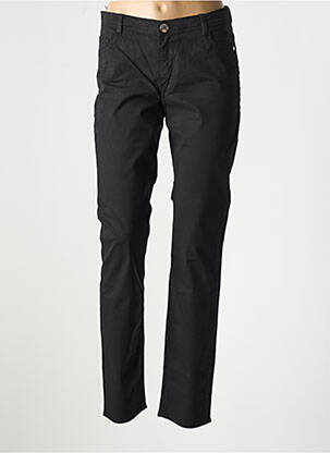 Pantalon slim tissage popeline taille normale noir TRUSSARDI JEANS femme
